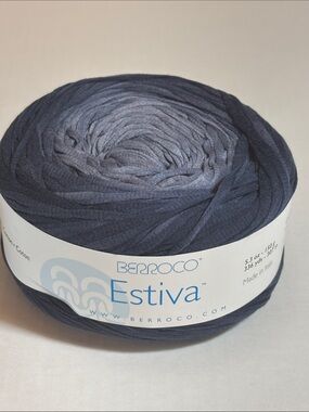 Berroco Estiva Navy Ombre Cotton Yarn